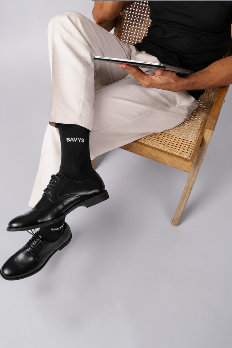 Men Essential Crew Socks (1 Pair) – Black - Savys Retail - 