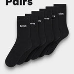 Men Essential Crew Socks (3 Pairs) – Black - Savys Retail - 