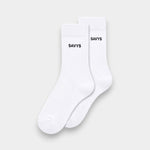 Men Essential Crew Socks (3 Pairs) – White - Savys Retail - 
