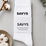 Men Essential Crew Socks (3 Pairs) – White - Savys Retail - 
