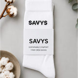 Men Essential Crew Socks (3 Pairs) – White - Savys Retail - 