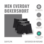 Men Logo Boxershort Underwear (Pack of 3) - Savys - 