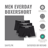 Men Logo Boxershort Underwear (Pack of 3) - Savys - 