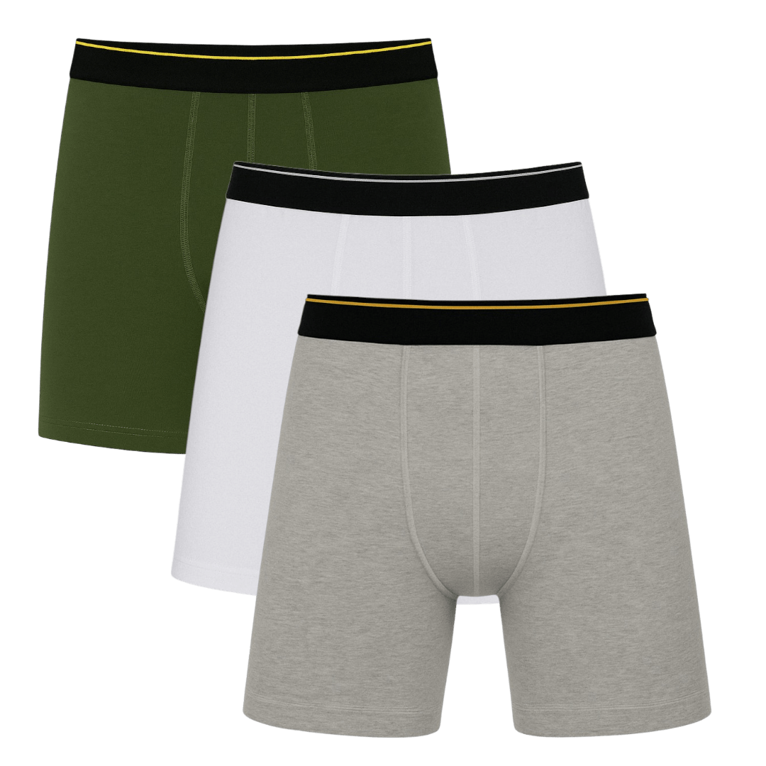 Men Long Leg Boxer Brief (Pack of 3) - Savys - 