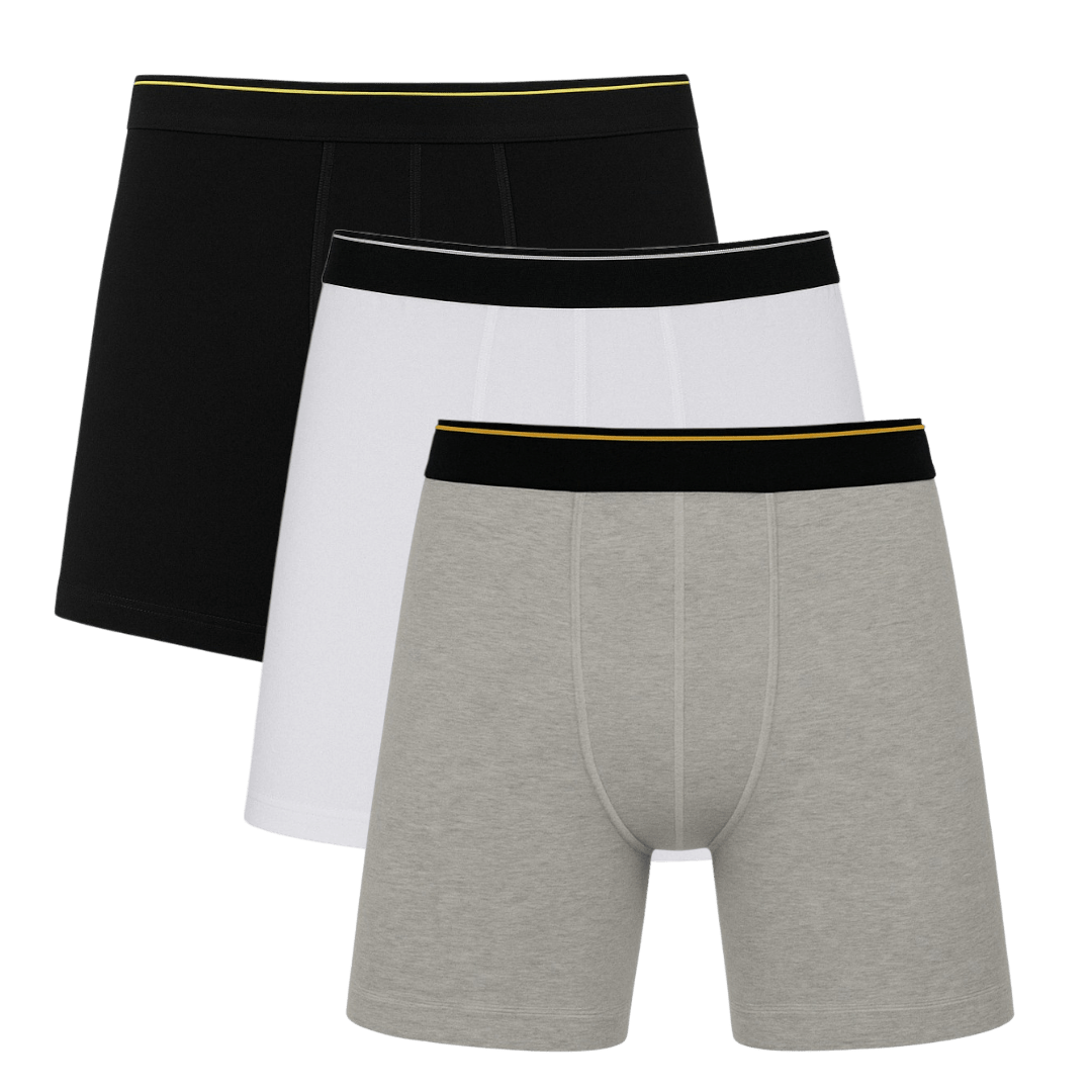 Men Long Leg Boxer Brief (Pack of 3) - Savys - 