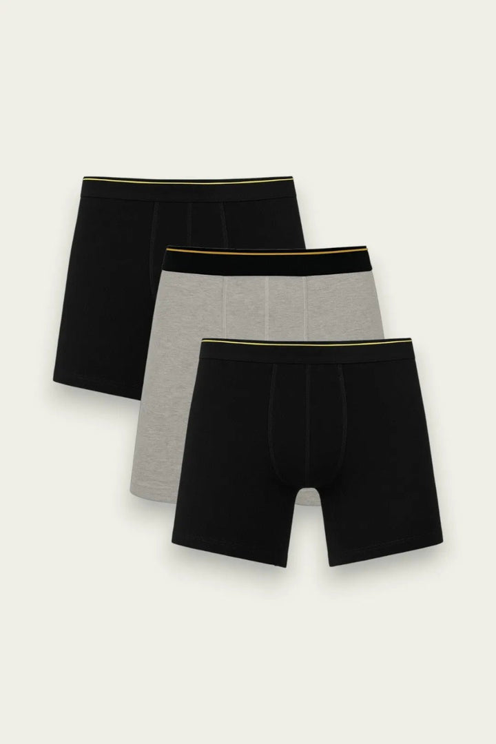 Men Long Leg Boxer Brief (Pack of 3) - Savys Retail - 