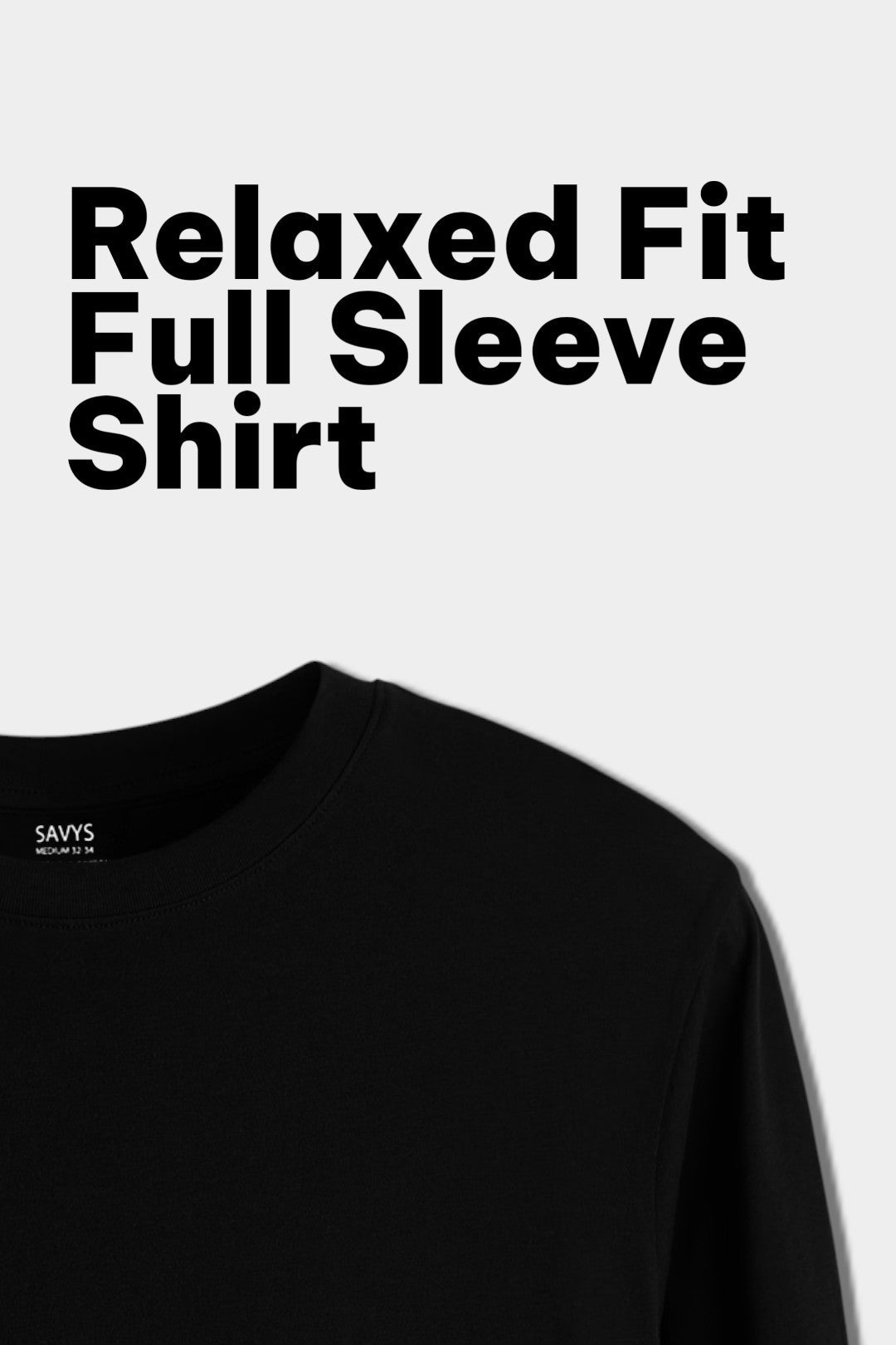 Men Long Sleeve Shirt - Black - Savys Retail - lounge wear