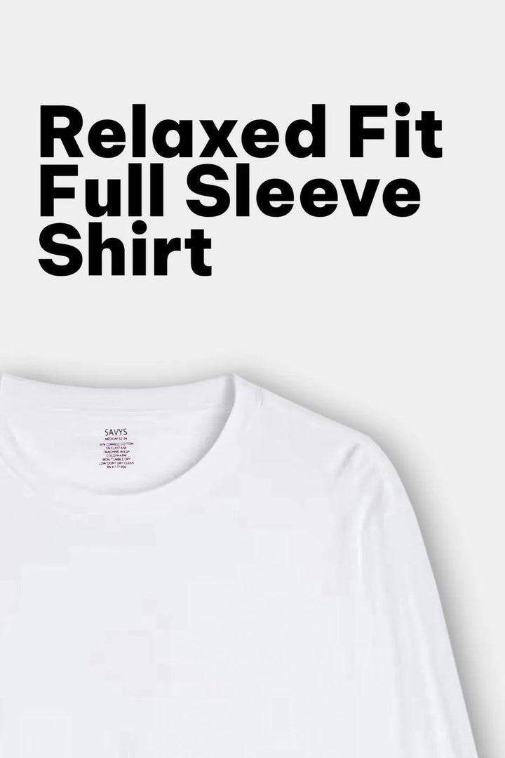 Men Long Sleeve Shirt - White - Savys Retail - lounge wear