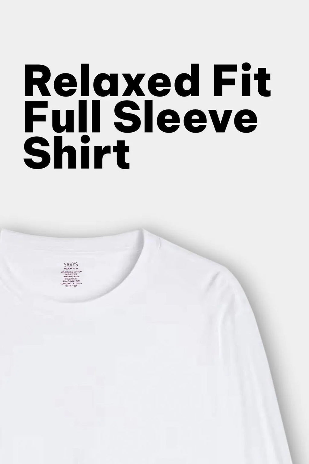 Men Long Sleeve Shirt - White - Savys Retail - lounge wear