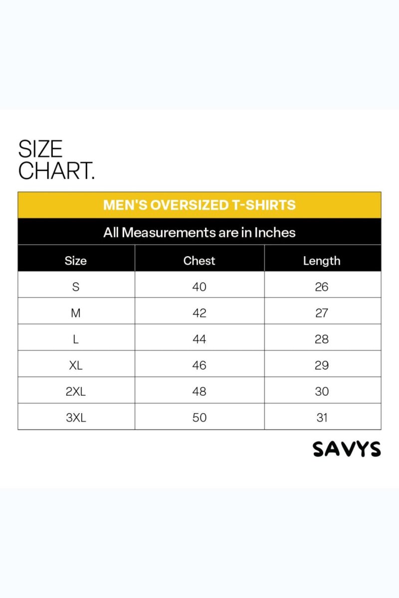 Men Oversized T Shirt - Savys Retail -
