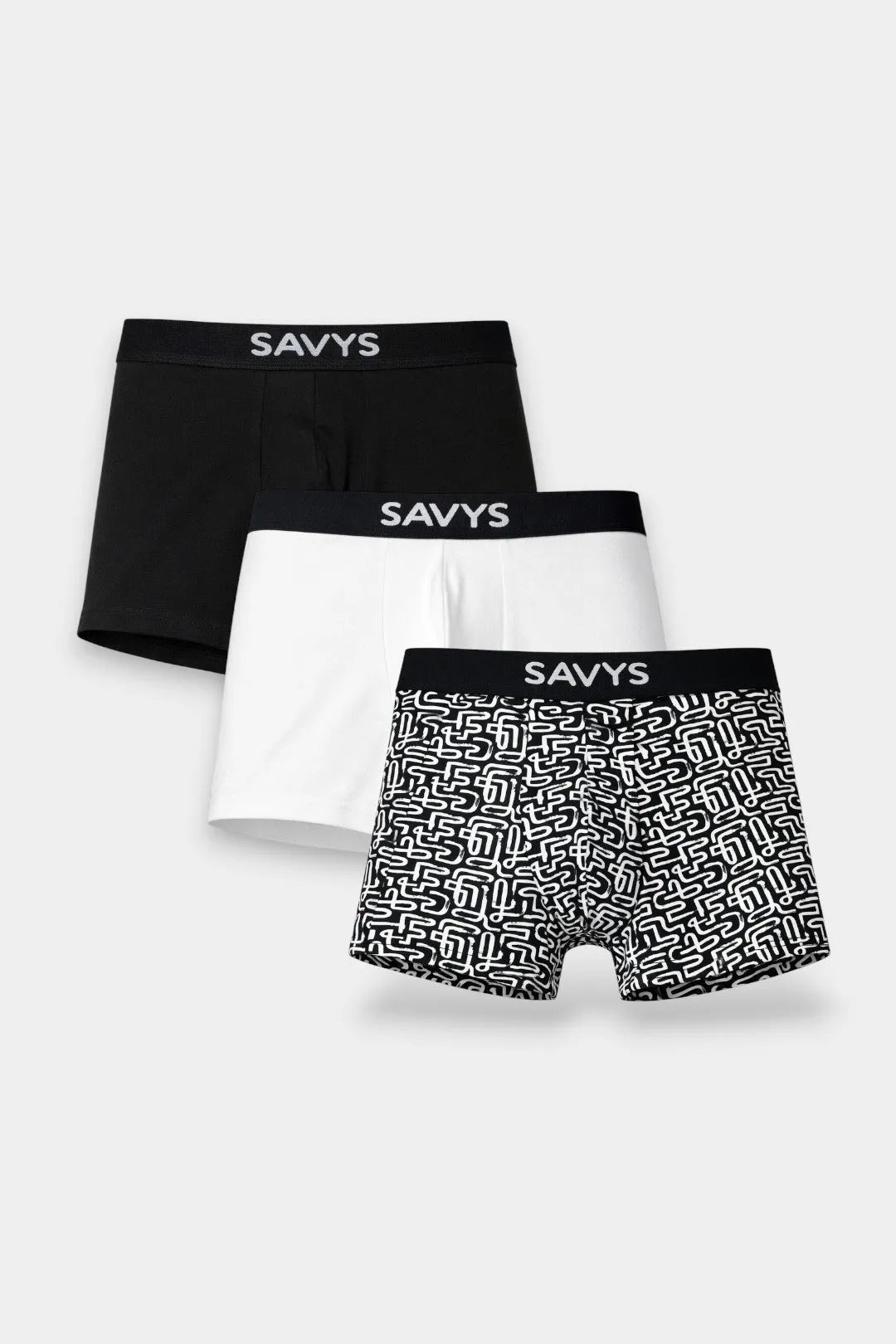 Men Printed Boxershort (Pack of 3) - Black Maze - Savys Retail - 