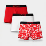 Men Printed Boxershort (Pack of 3) - Crimson Rush - Savys Retail - 