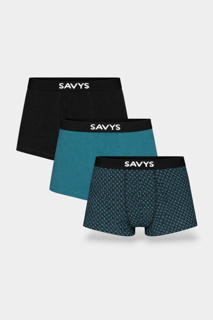 Men Printed Boxershort (Pack of 3) - Hexa Grid - Savys Retail -