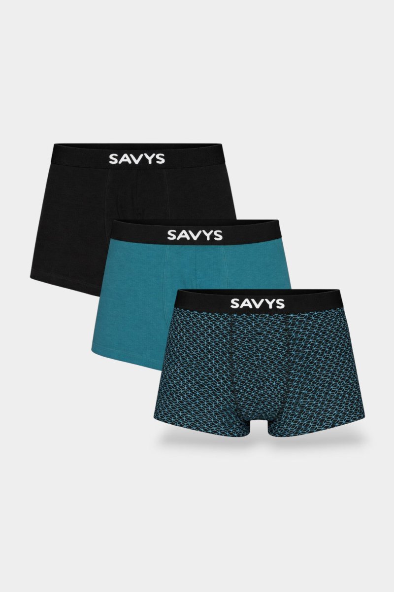 Men Printed Boxershort (Pack of 3) - Hexa Grid - Savys Retail -