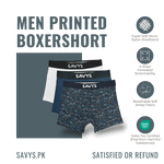 Men Printed Boxershort Underwear (Pack of 3) - Savys - 
