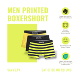 Men Printed Boxershort Underwear (Pack of 3) - Savys - 