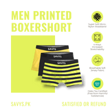 Men Printed Boxershort Underwear (Pack of 3) - Savys - 