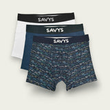 Men Printed Boxershort Underwear (Pack of 3) - Savys - 