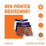 Men Printed Boxershort Underwear (Pack of 3) - Savys - 