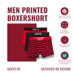 Men Printed Boxershort Underwear (Pack of 3) - Savys - 