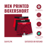 Men Printed Boxershort Underwear (Pack of 3) - Savys - 