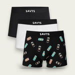 Men Printed Boxershort Underwear (Pack of 3) - Savys - 