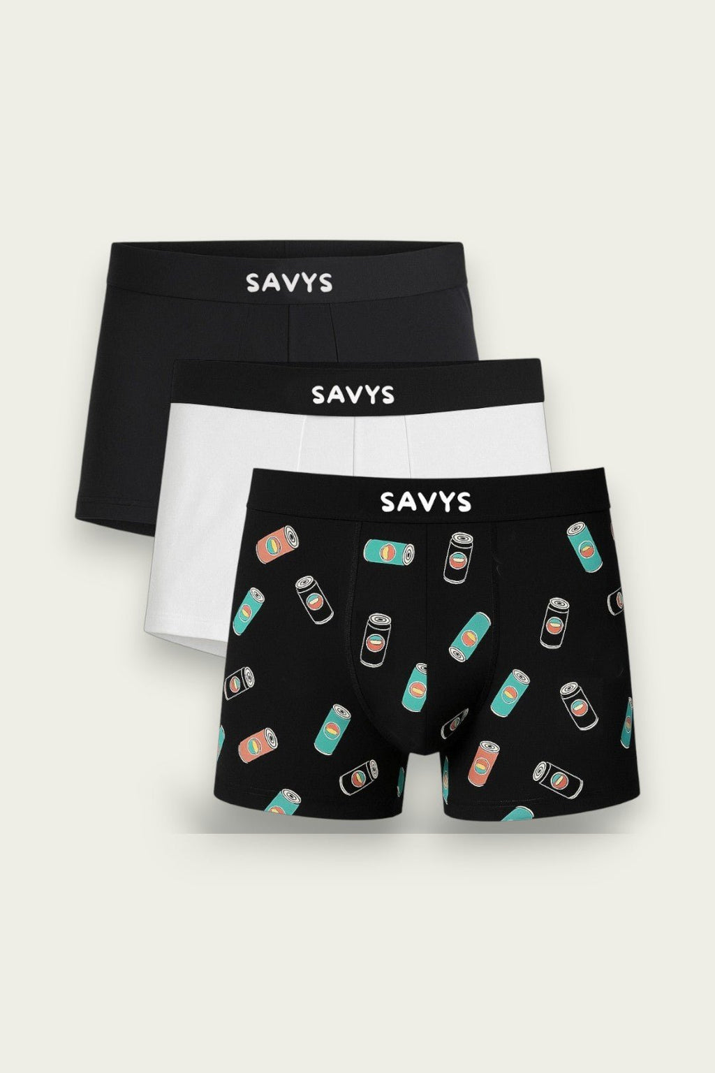 Men Printed Boxershort Underwear (Pack of 3) - Savys - 