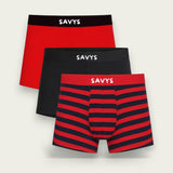 Men Printed Boxershort Underwear (Pack of 3) - Savys - 