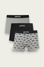 Men Printed Boxershort Underwear (Pack of 3) - Savys - 