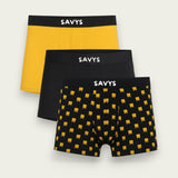 Men Printed Boxershort Underwear (Pack of 3) - Savys - 