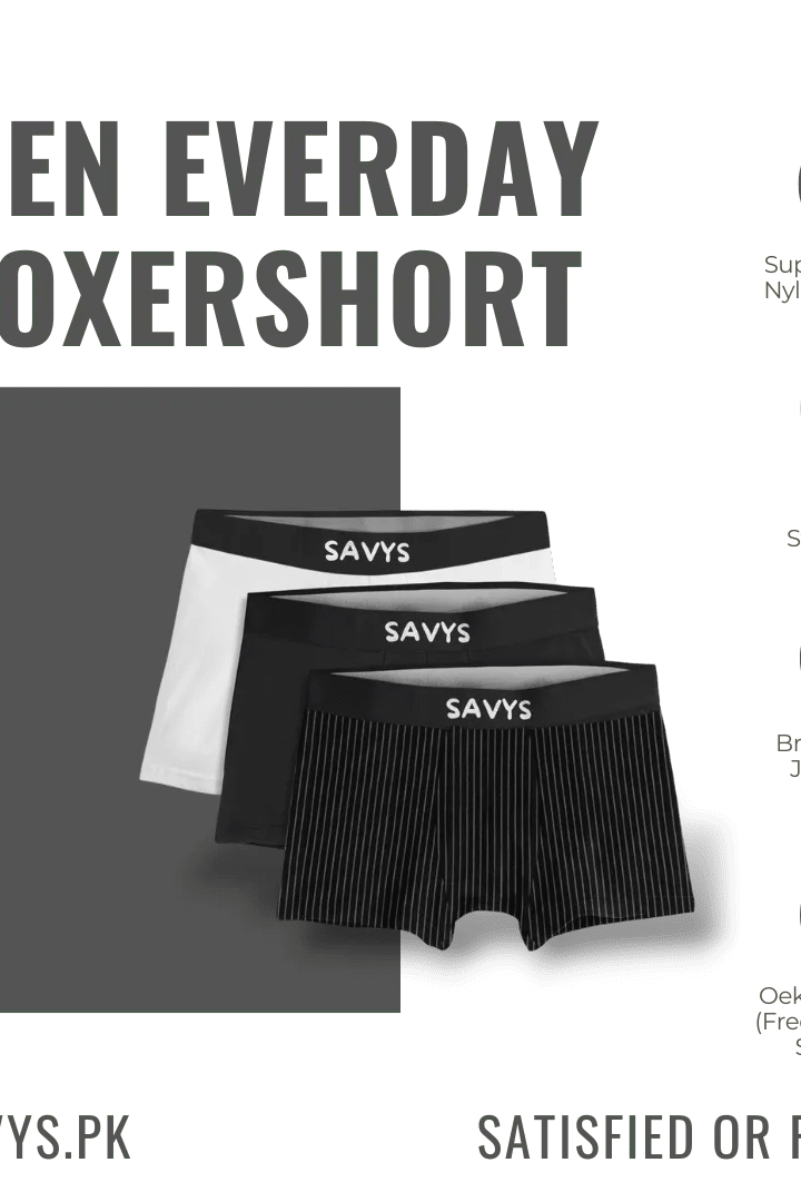 Men Printed Boxershort Underwear (Pack of 3) - Savys Retail - 