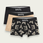 Men Printed Boxershort Underwear (Pack of 3) - Savys - 