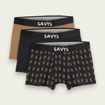 Men Printed Boxershort Underwear (Pack of 3) - Savys - 