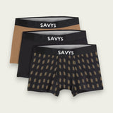 Men Printed Boxershort Underwear (Pack of 3) - Savys - 