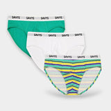 Men Printed Brief Underwear (Pack of 3) - Green Pulse - Savys Retail - 