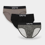 Men Printed Brief Underwear (Pack of 3) - Mono Pattern - Savys Retail - 