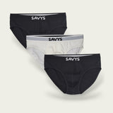 Men Ribbed Brief Underwear (Pack of 3) - Savys - 