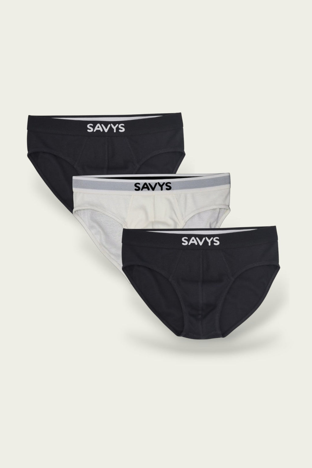 Men Ribbed Brief Underwear (Pack of 3) - Savys - 