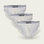 Men Ribbed Brief Underwear (Pack of 3) - Savys - 