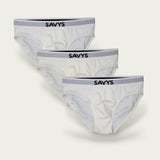 Men Ribbed Brief Underwear (Pack of 3) - Savys - 