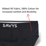 Men Ribbed Brief Underwear (Pack of 3) - Savys - 