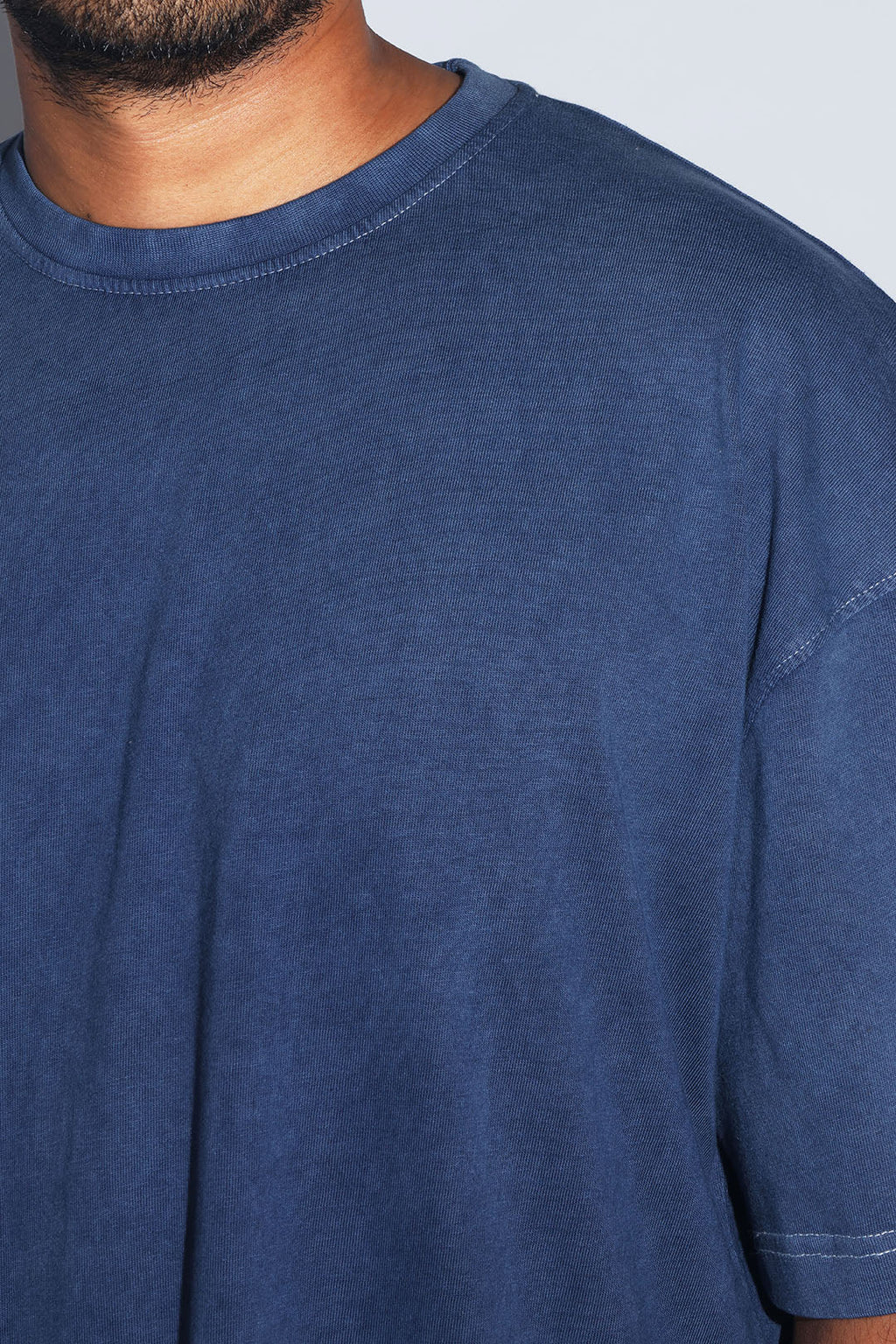 Navy Acid Washed Oversized Tee - Savys - 
