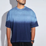 Navy Sunburn Washed Oversized Tee - Savys - 