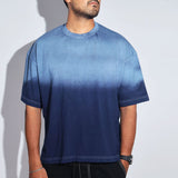 Navy Sunburn Washed Oversized Tee - Savys - 