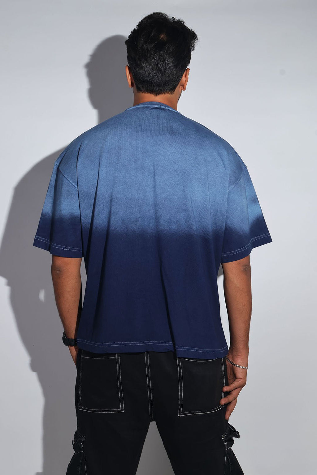 Navy Sunburn Washed Oversized Tee - Savys - 