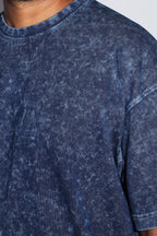 Navy Thermopol Washed Oversized Tee - Savys - 