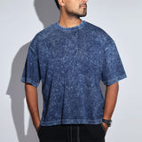 Navy Thermopol Washed Oversized Tee - Savys - 