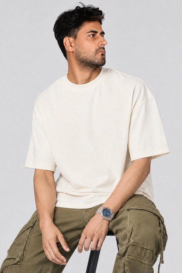 Oversized T Shirt - Antique White - Savys Retail -