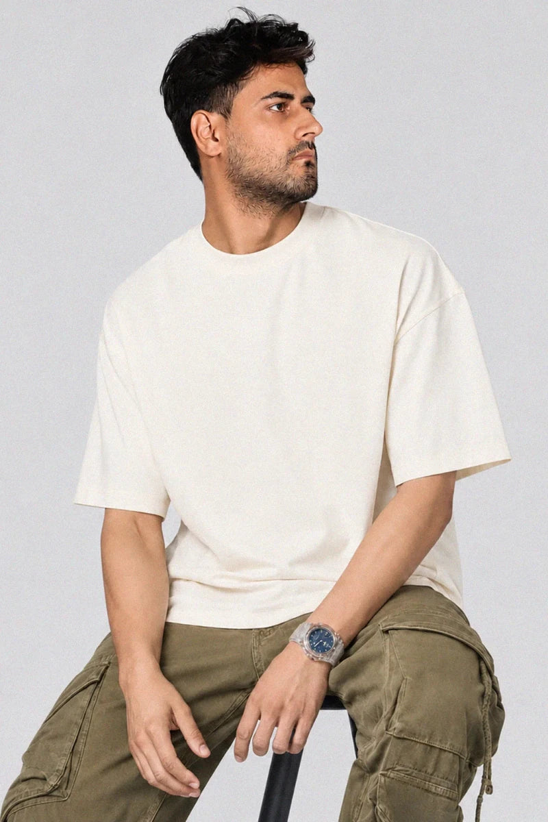 Oversized T Shirt - Antique White - Savys Retail -