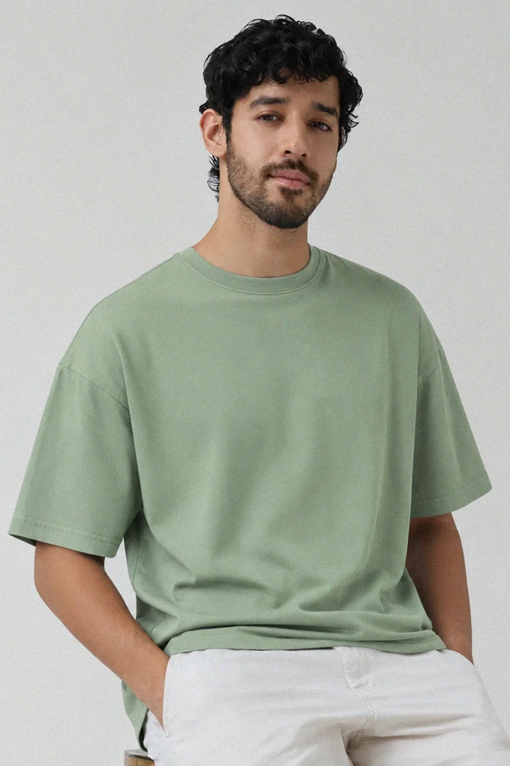 Oversized T Shirt - Olive - Savys Retail -